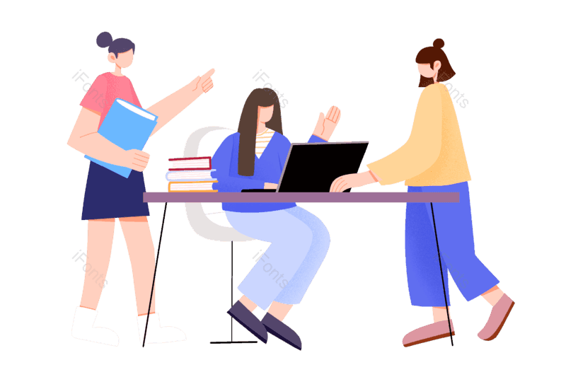 学习图片,插画元素,学生PNG,扁平风免抠素材